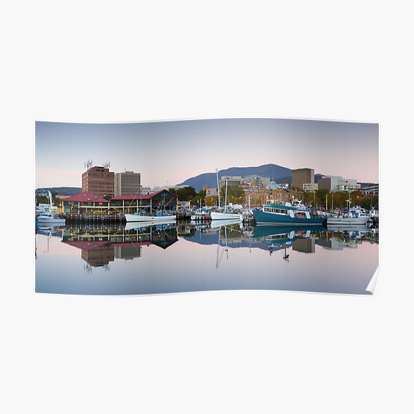 Victoria Dock Panorama, Hobart, Tasmania Poster