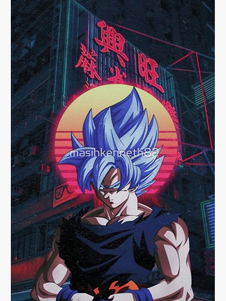 Dragon Ball Z Goku Retrowave Aesthetic Art Board Print By Masihkenneth82 Redbubble