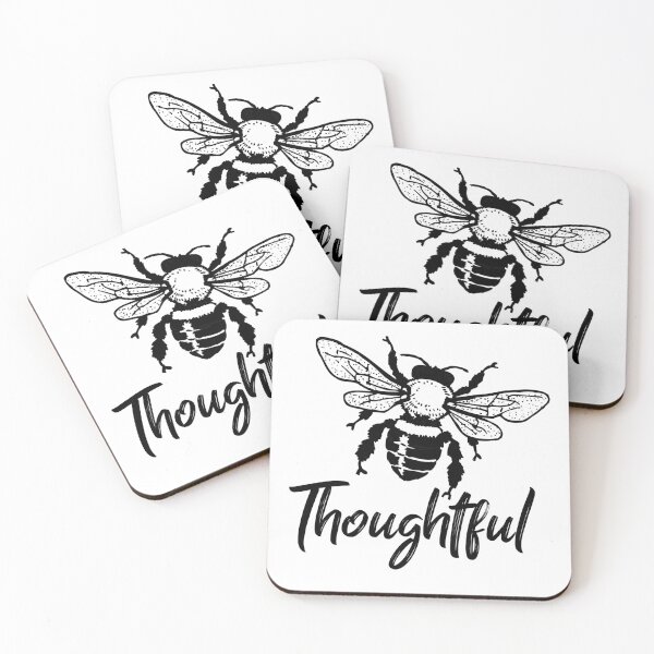 Item preview, Bee thoughtful typography text art quote by Word Fandom - wordfandom designed and sold by Kerry Pritchard.
