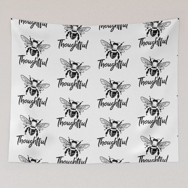 Item preview, Bee thoughtful typography text art quote by Word Fandom - wordfandom designed and sold by Kerry Pritchard.