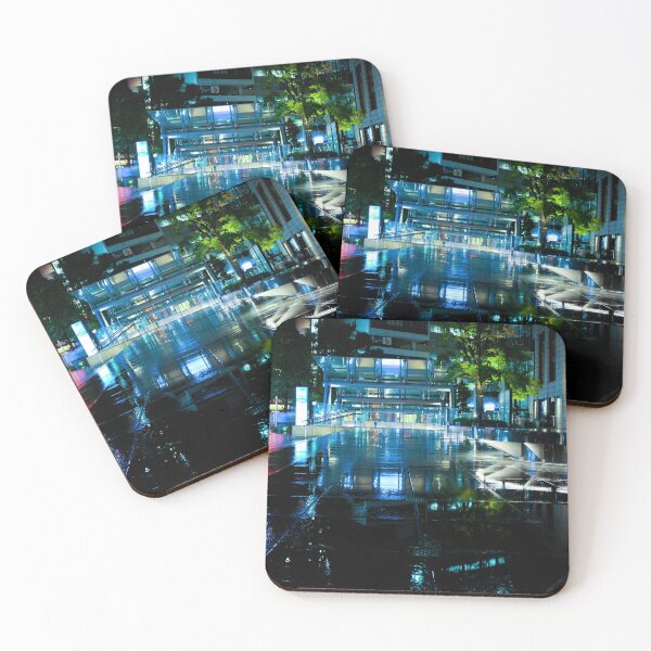 Item preview, office park at night designed and sold by StbdCapsized.