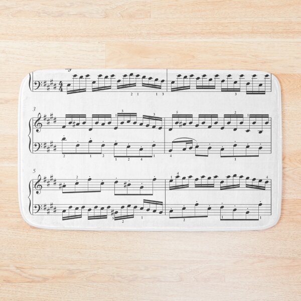 Item preview, Johann Sebastian Bach - PRELUDE - grey sheet music NOTES - digital ART by Iona Art Digital designed and sold by IonaArtDigital.