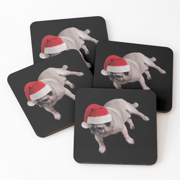 Item preview, Cute Christmas Pug with a Santa Hat designed and sold by Mark0Designs.