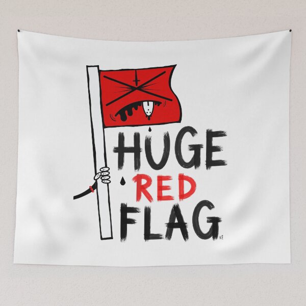 Item preview, Huge Red Flag designed and sold by Kirsty Finnigan.