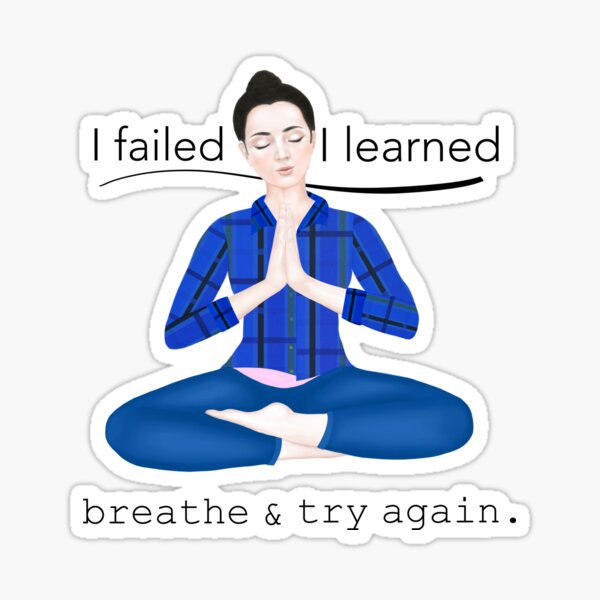Meditation, try again Sticker