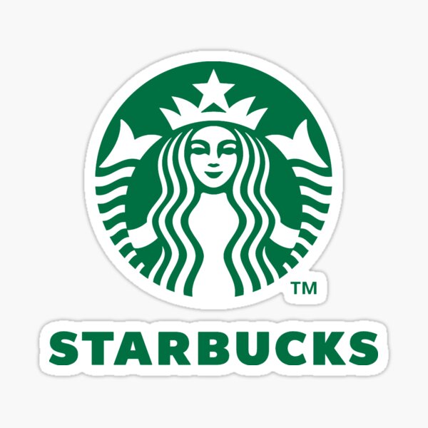 Starbucks Coffee Potrait logo Green Sticker