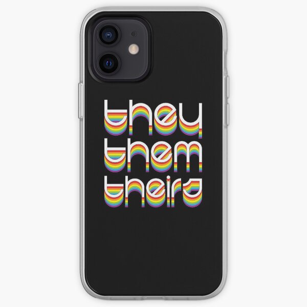 Rainbow They Them Theirs iPhone Soft Case