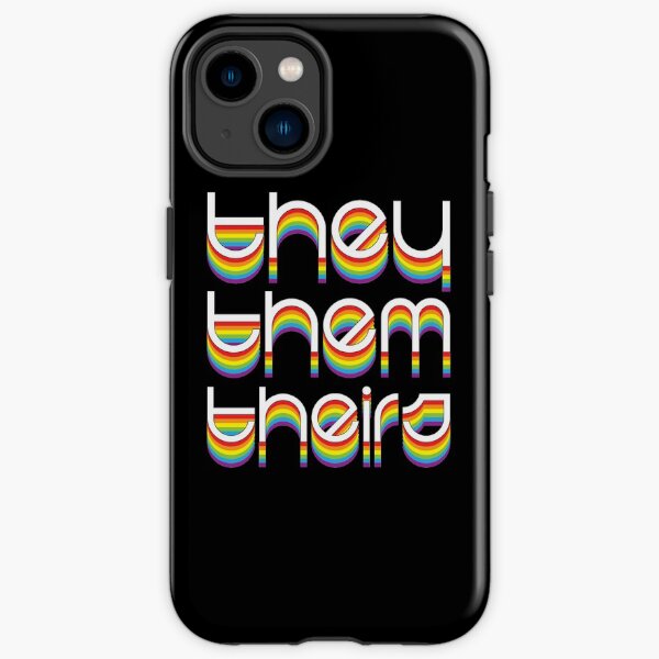 Rainbow They Them Theirs iPhone Tough Case
