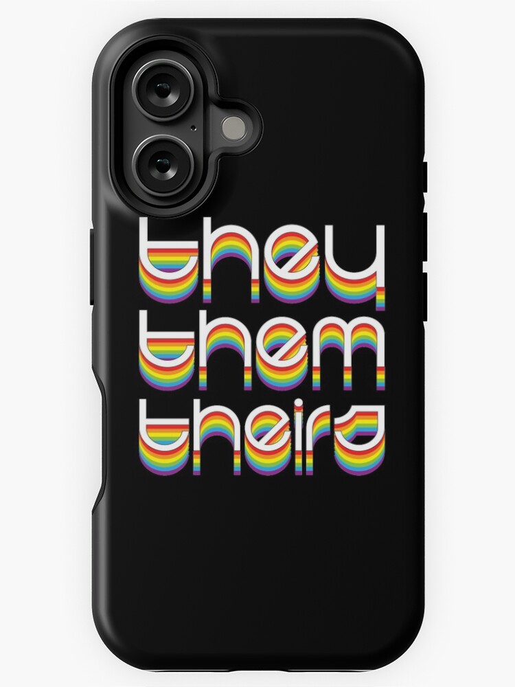 Thumbnail 1 of 4, iPhone Case, Rainbow They Them Theirs designed and sold by dickierebellion.