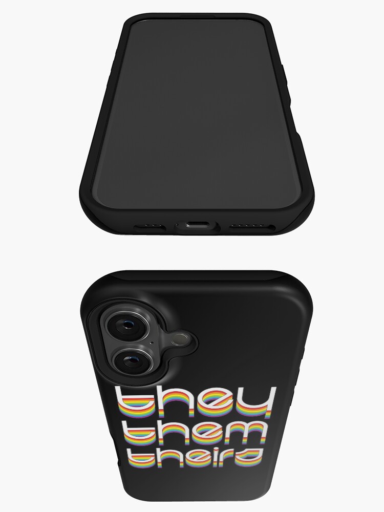 Thumbnail 3 of 4, iPhone Case, Rainbow They Them Theirs designed and sold by dickierebellion.