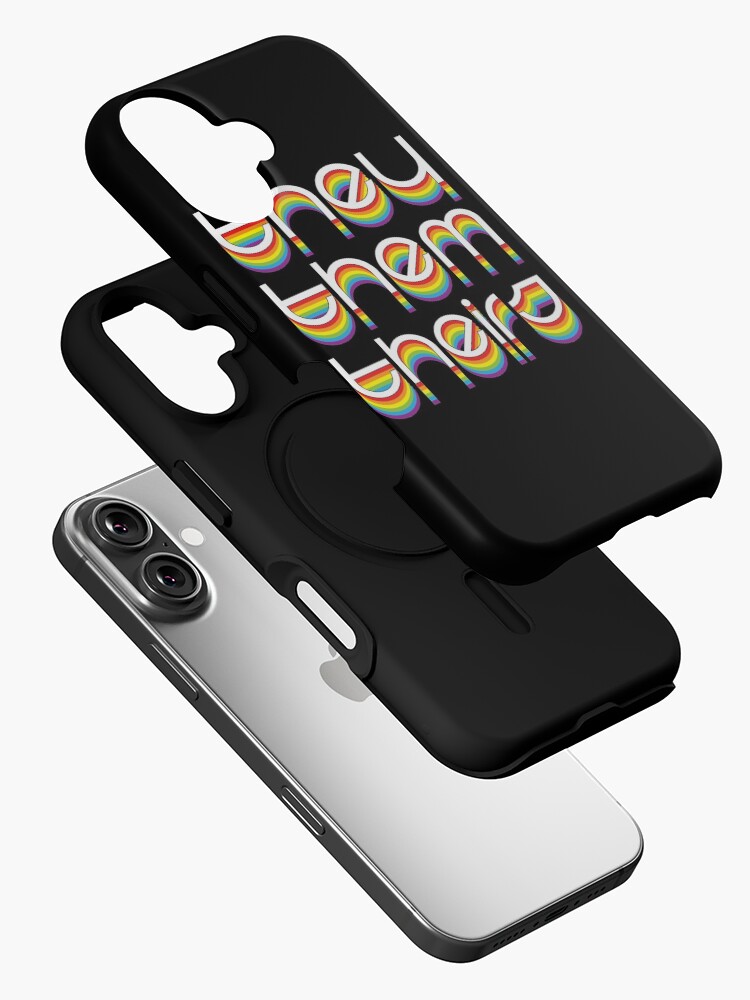 Thumbnail 2 of 4, iPhone Case, Rainbow They Them Theirs designed and sold by dickierebellion.