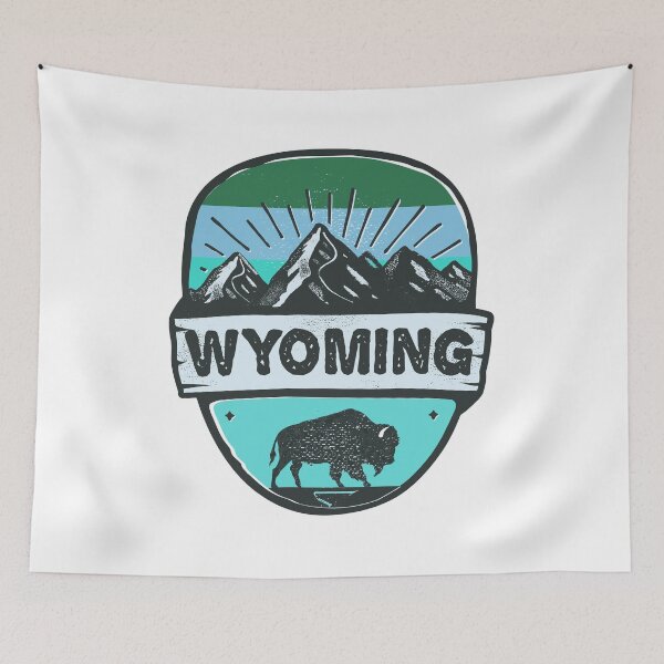 Item preview, Wyoming Grand Teton National Park Bison Buffalo Cheyenne Casper Jackson Laramie Gillette Cody designed and sold by DESTINATIONS DECAL DOS.