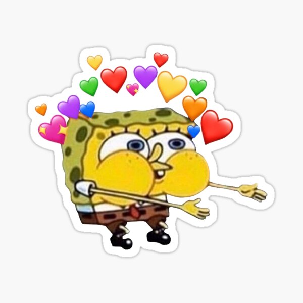 "Inverted Spongebob Thinks Youre Cute" Sticker for Sale by amjadalomar