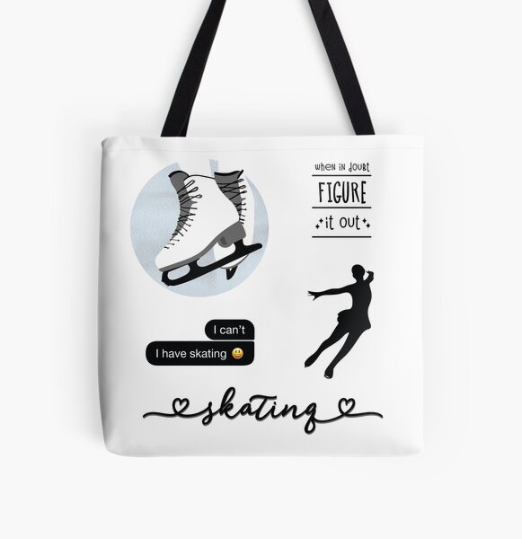Black Watercolor Ice Skater, Figure Skating Sticker Pack Tote Bag for Sale  by The-Goods