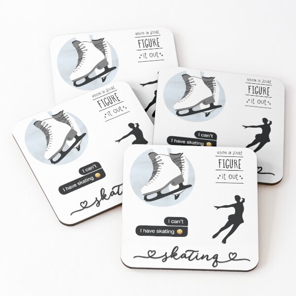 Item preview, Black Watercolor Ice Skater, Figure Skating Sticker Pack designed and sold by The-Goods.