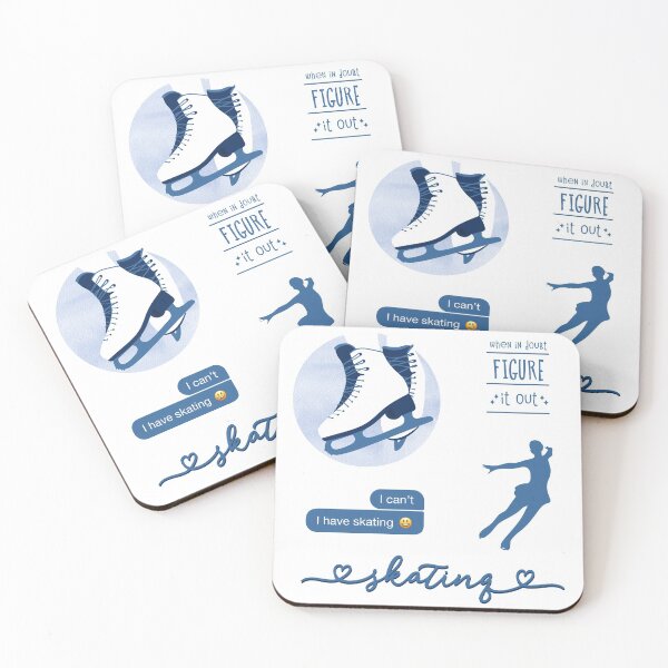 Item preview, Blue Watercolor Ice Skater, Figure Skating Sticker Pack designed and sold by The-Goods.
