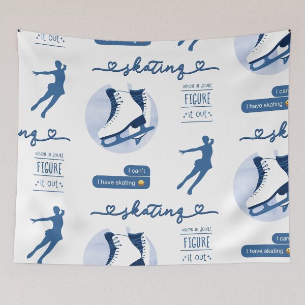 Item preview, Blue Watercolor Ice Skater, Figure Skating Sticker Pack designed and sold by The-Goods.
