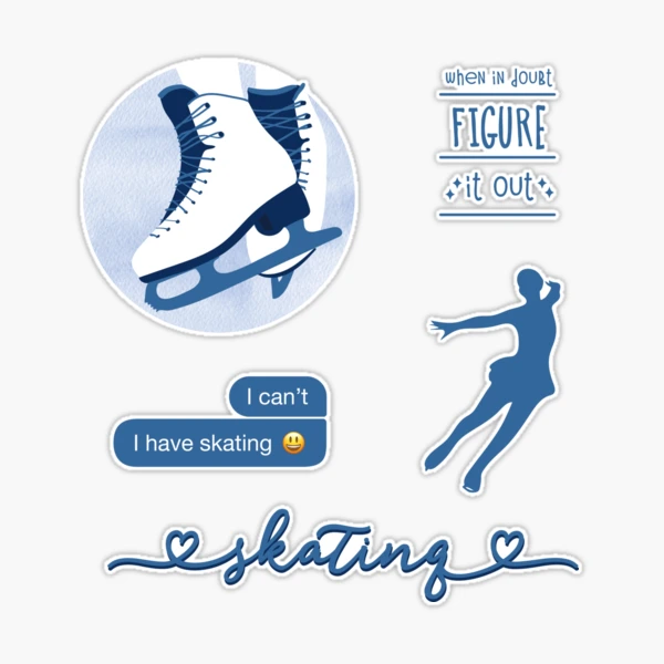 Funny Figure Skating I Breathe Therefore I Skate' Sticker