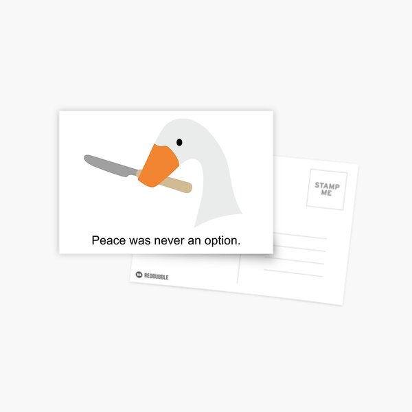 Untitled Goose Game Knife Postcard