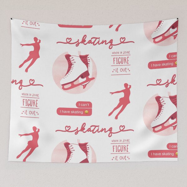 Item preview, Coral Watercolor Ice Skater, Figure Skating Sticker Pack designed and sold by The-Goods.