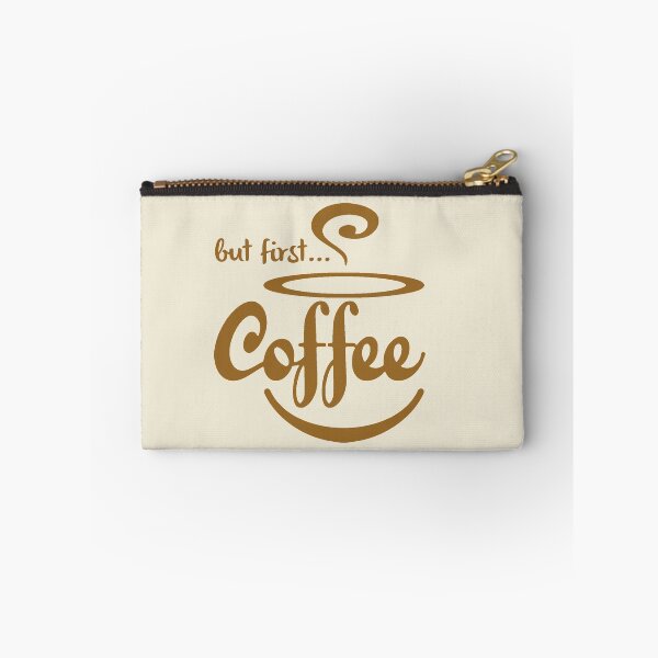 Artikelvorschau, But first coffee typography text art quote by Word Fandom - wordfandom entworfen und verkauft von Kerry Pritchard.