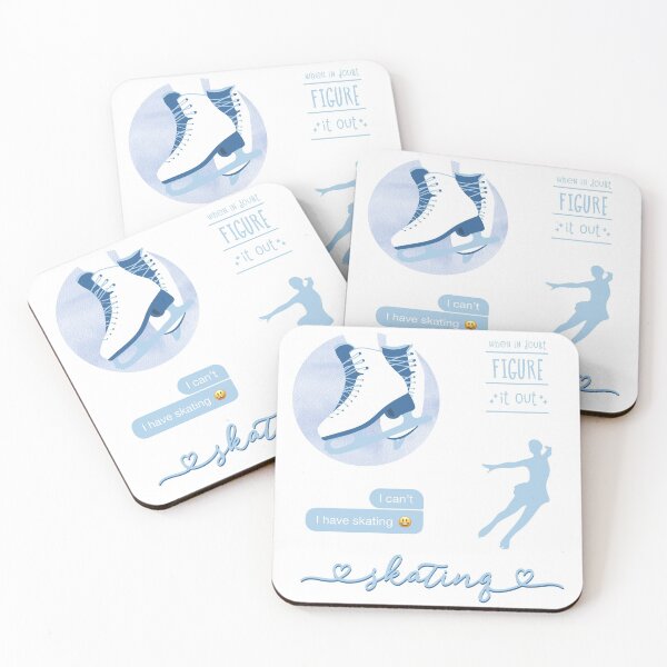 Item preview, Light Blue Watercolor Ice Skater, Figure Skating Sticker Pack designed and sold by The-Goods.