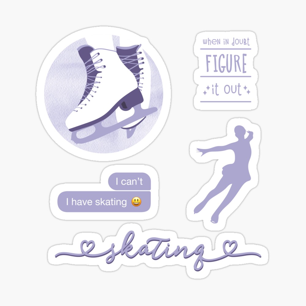 Lilac, Light Purple Watercolor Ice Skater, Figure Skating Sticker Pack  Sticker for Sale by The-Goods