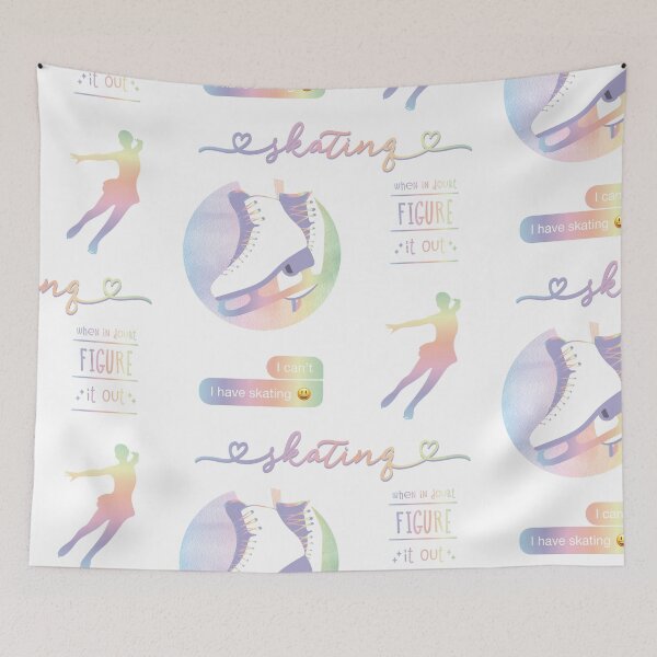 Item preview, Pastel Rainbow Watercolor Ice Skater, Figure Skating Sticker Pack designed and sold by The-Goods.