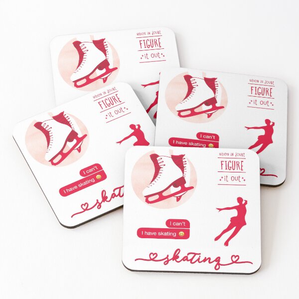 Item preview, Red Watercolor Ice Skater, Figure Skating Sticker Pack designed and sold by The-Goods.