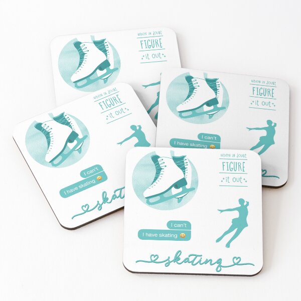 Item preview, Teal Watercolor Ice Skater, Figure Skating Sticker Pack designed and sold by The-Goods.