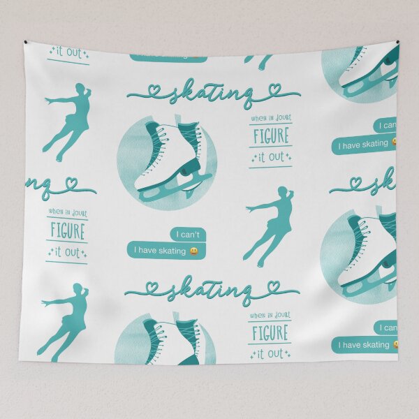 Item preview, Teal Watercolor Ice Skater, Figure Skating Sticker Pack designed and sold by The-Goods.