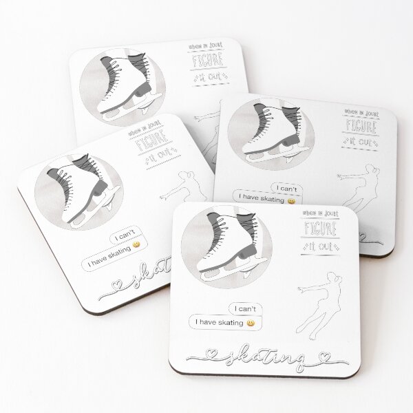 Item preview, White Watercolor Ice Skater, Figure Skating Sticker Pack designed and sold by The-Goods.
