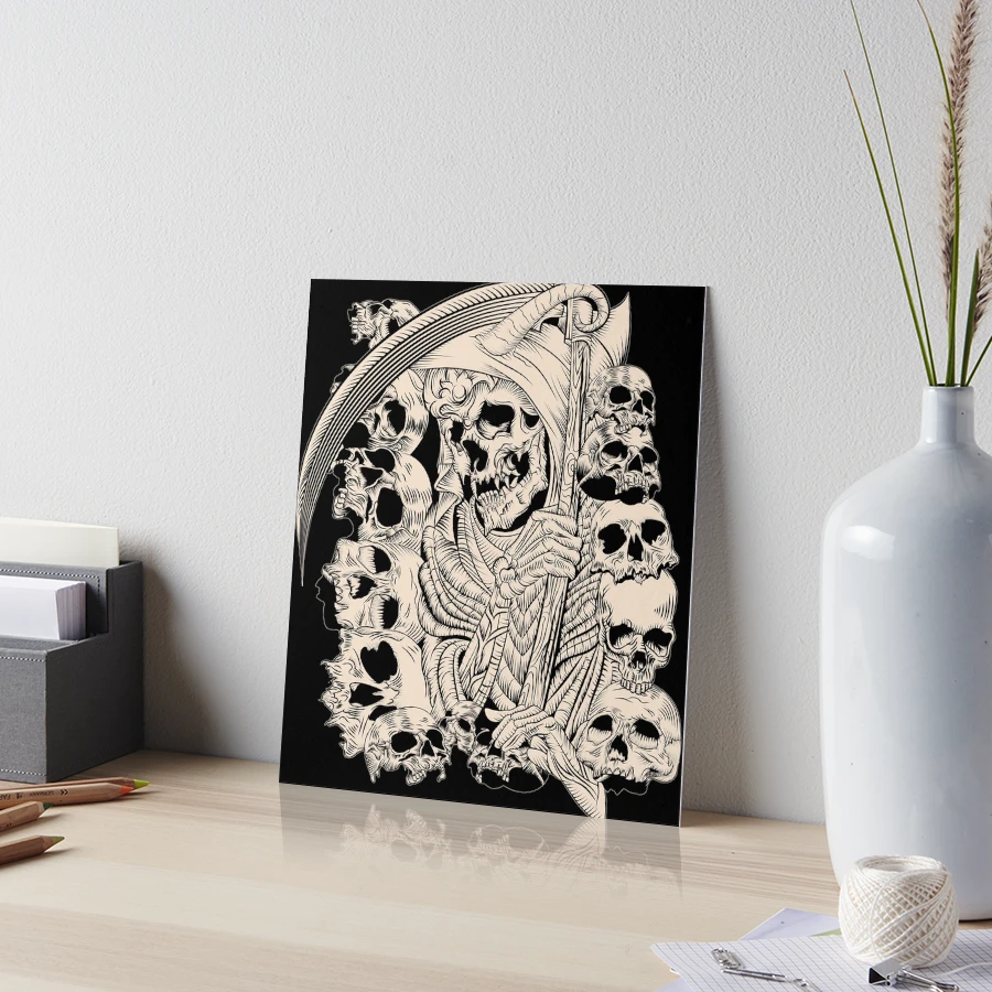 grim reaper 2 Art Board Print by Kaputtkowski Art Shop