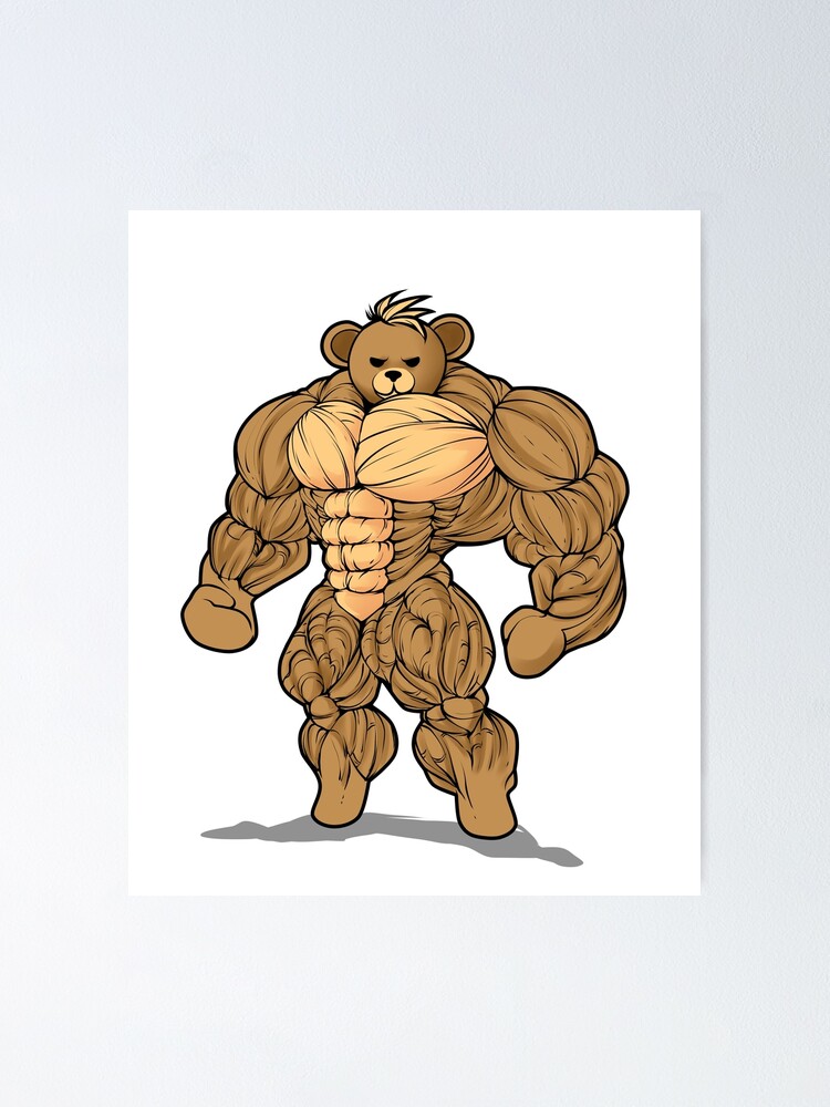 Teddy bear with deals muscles