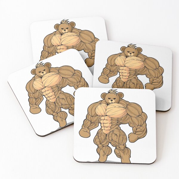 Item preview, Muscular teddy bear designed and sold by Tahuverian.