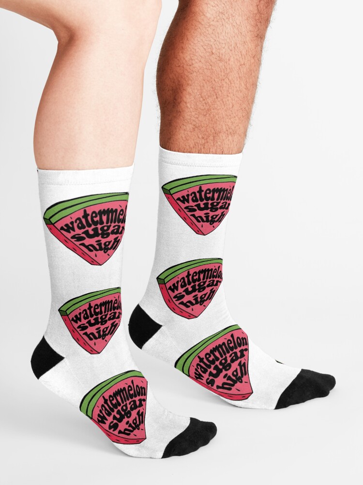 Alternate view of harry styles watermelon sugar (red melon slice) Socks