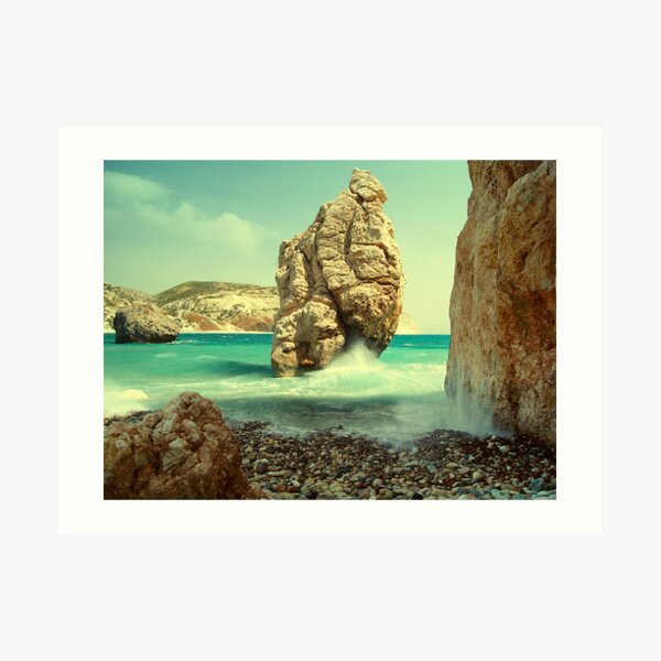 Aphrodite Rock, Cyprus Art Print