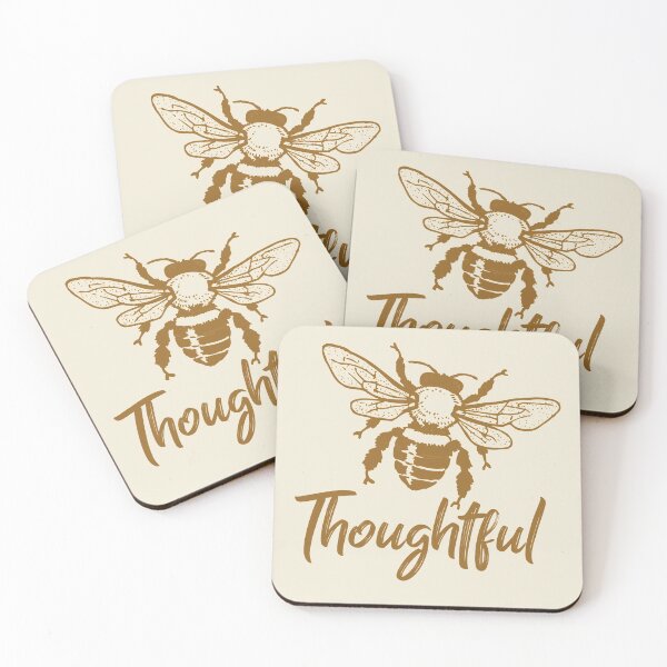 Item preview, Bee thoughtful typography text art quote by Word Fandom - wordfandom designed and sold by Kerry Pritchard.