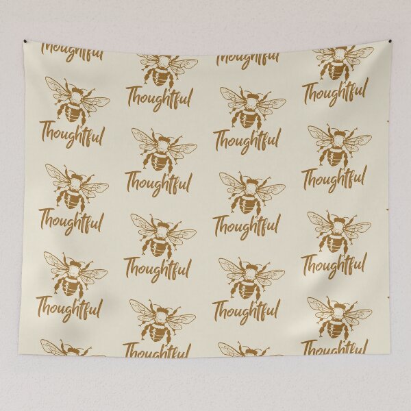 Item preview, Bee thoughtful typography text art quote by Word Fandom - wordfandom designed and sold by Kerry Pritchard.