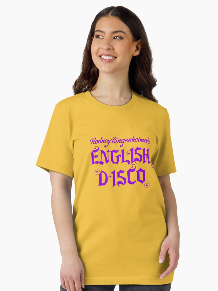 Rodney Bingenheimer [Worn Free] Rodney Bingenheimer / English Disco Tee (White) Rodney Bingenheimer's English Disco Tshirt/music Tshirt