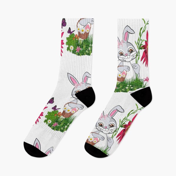 Item preview, Easter Bunny with flowers designed and sold by aldona.
