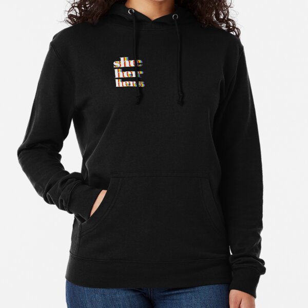 She Her Hers Lightweight Hoodie