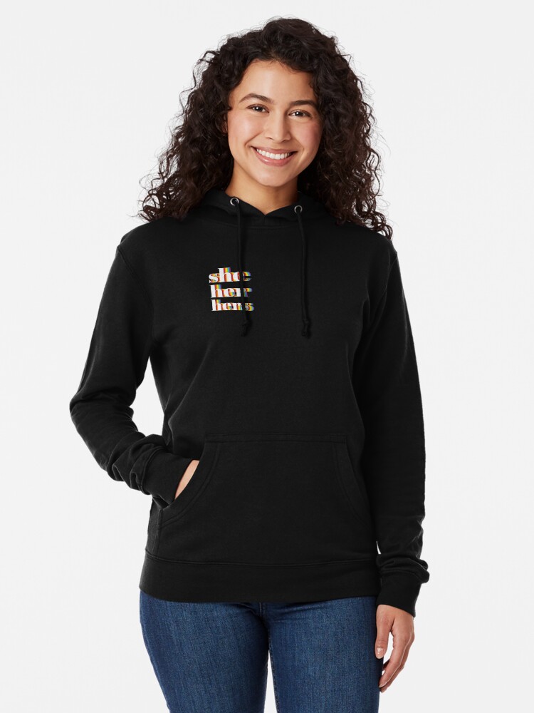 Thumbnail 2 of 5, Lightweight Hoodie, She Her Hers designed and sold by dickierebellion.