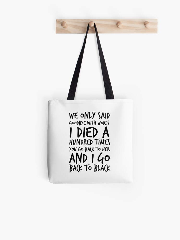 black tote back