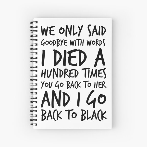 Volver al negro Cuaderno de espiral