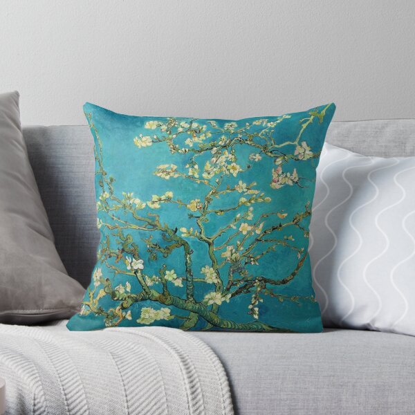Vincent Van Gogh Blossoming Almond Tree Throw Pillow