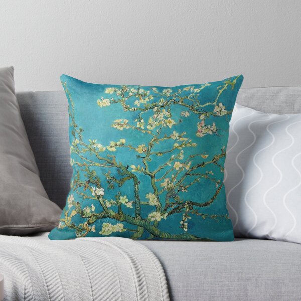Vincent Van Gogh Blossoming Almond Tree Throw Pillow