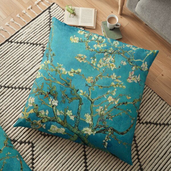 Vincent Van Gogh Blossoming Almond Tree Floor Pillow