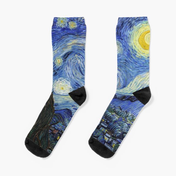 Men Women Retro Famous Painting Art Socks Vincent Van Gogh Starry Night Socks