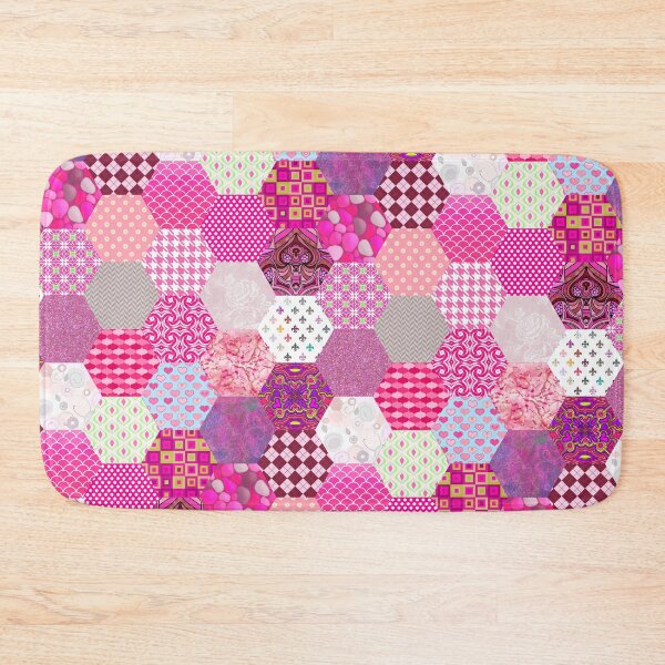 Item preview, Pretty in Pinks Faux Patchwork Pattern designed and sold by ArtformDesigns.